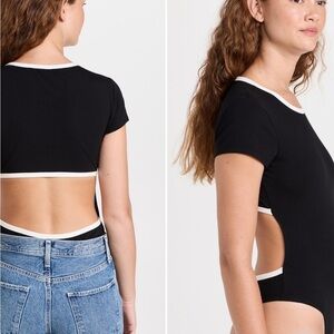 Reformation Black and White Bodysuit